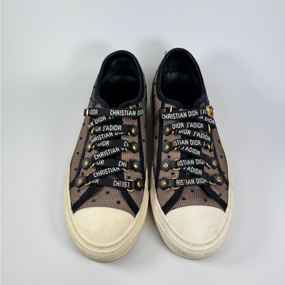 Dior Black and Cream Polka Dot Walk n’ Dior Sneakers